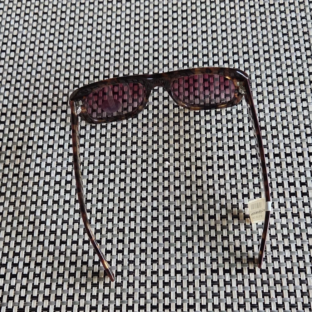 Anthropologie I-SEA Square Shield Sunglasses Purple